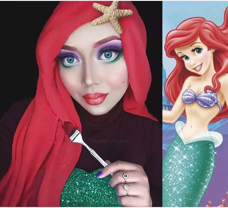 姑娘你把自己化成这样可以直接去迪斯尼上班了