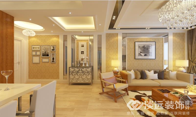 淡远设计师谷崇业鞍山颐和城现代风格（主材柏丽壹號瓷砖卫浴）