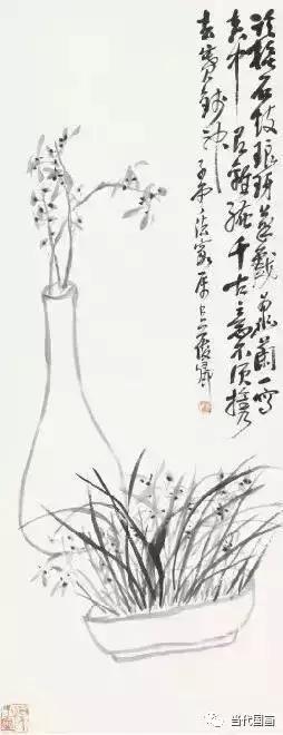 董寿平画兰花高清图,郭方颐画兰花作品图片