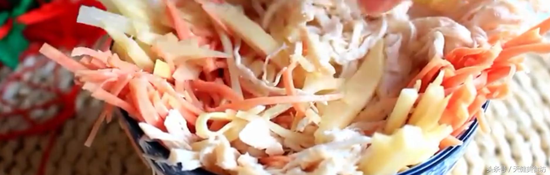 上汤冬笋鸡丝,冬笋鸡胸正宗做法