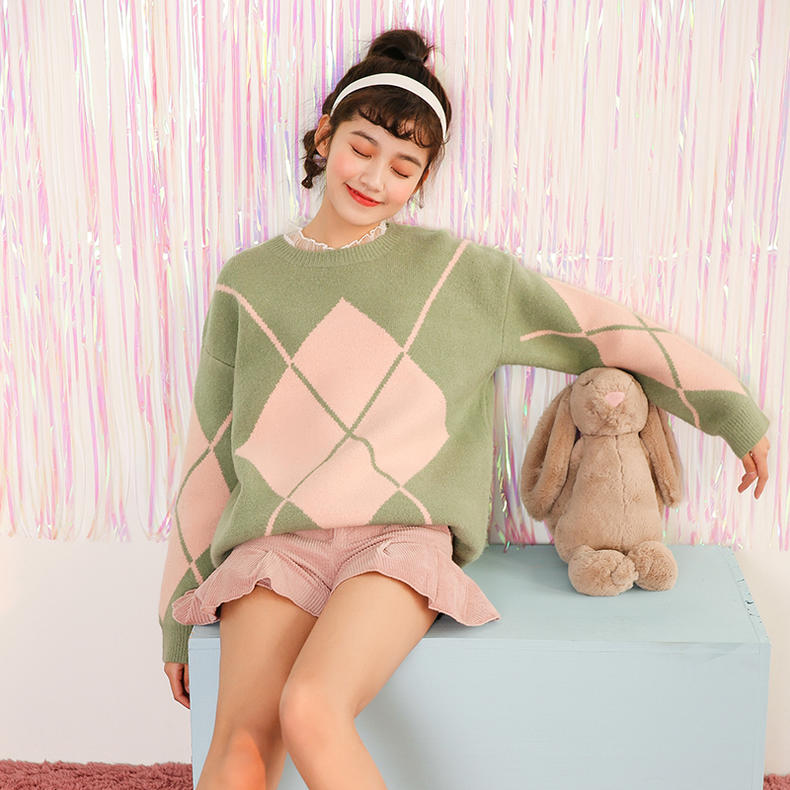 甜美少女毛衣,高中生甜美风毛衣