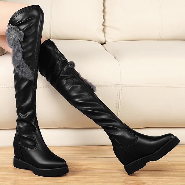 春款过膝长靴搭配,气质高级过膝长靴搭配