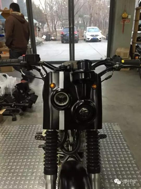 鑫源400复古摩托车改装案例,鑫源摩托复古改装