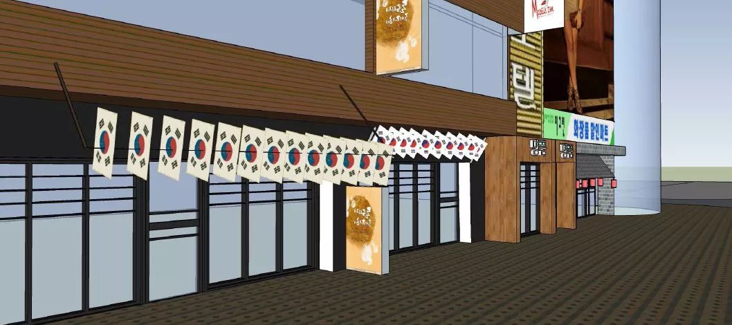 广州三元里远景路韩国商业街,远景路韩国商业街