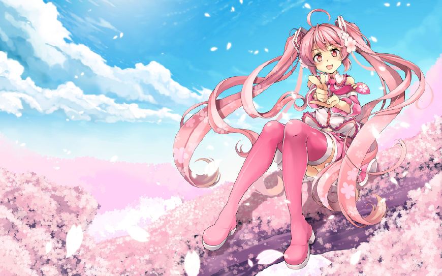 超级好看的樱花初音未来,绝美粉色樱花照片