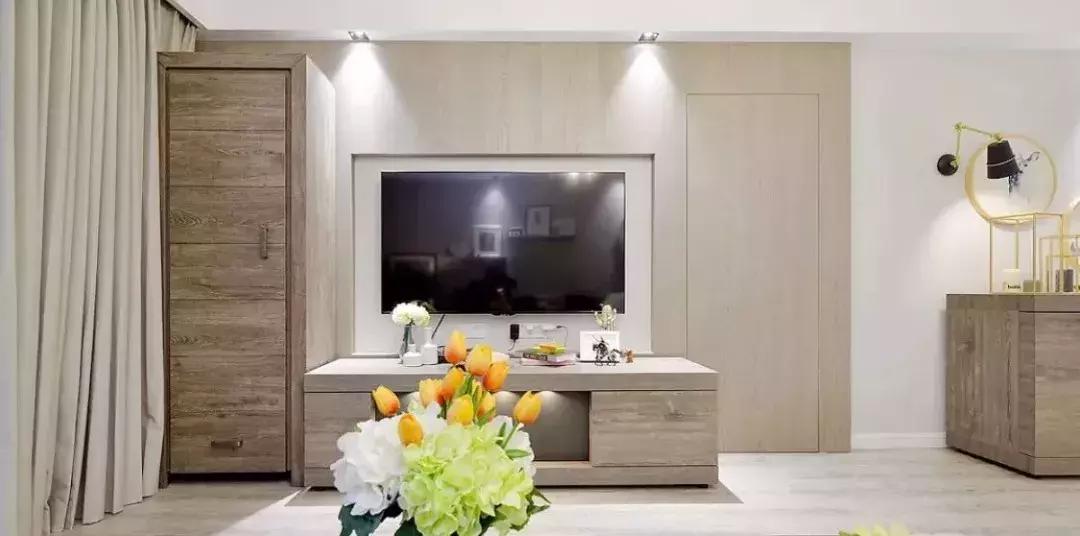 最火的隐形门电视墙效果图,20款电视隐形门