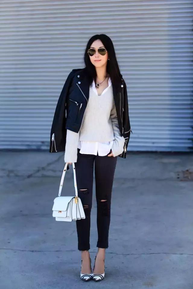 显瘦秋季针织衫时髦,针织衫怎么穿出高街感