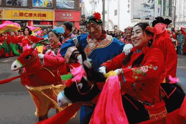 多彩民俗闹元宵山西扭秧歌,元宵社火表演完整