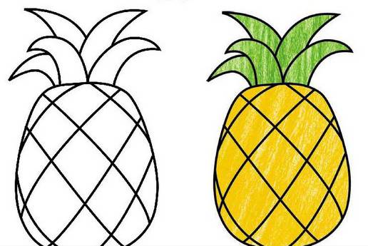 瓜果蔬菜简笔画大全最简单漂亮,儿童简笔画水果5-7岁简单入门