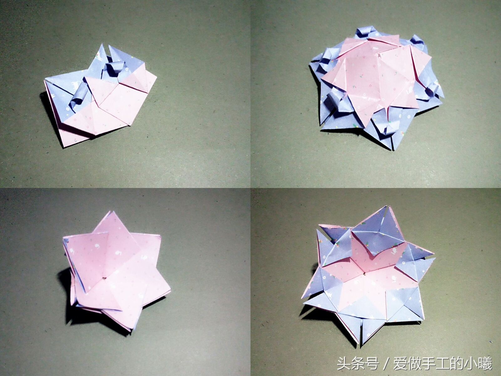 折纸古风伞简单又易学,最简单的折纸小花伞幼儿园