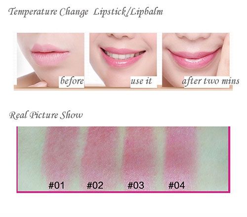泰国草莓味变色唇膏,泰国变色唇膏水蜜桃