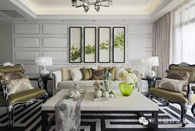 美式风格装修样板房效果图,美式装修风格样板房案例