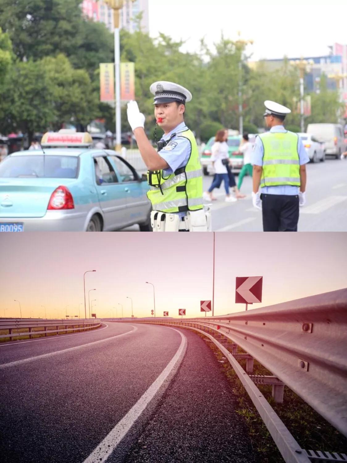 高速交警在服务区坚守岗位,我在岗高速交警坚守岗位