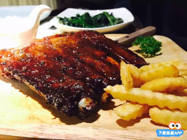 上海美式炭烤猪肋排,上海超大烤肋排餐厅