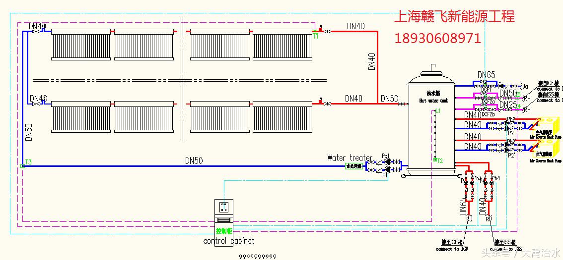 太阳能储热水箱结构示意图,顶水式太阳能水箱结构解剖图