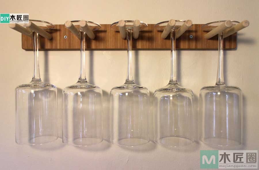 木工做酒柜红酒倒挂架,自做红酒杯倒挂架