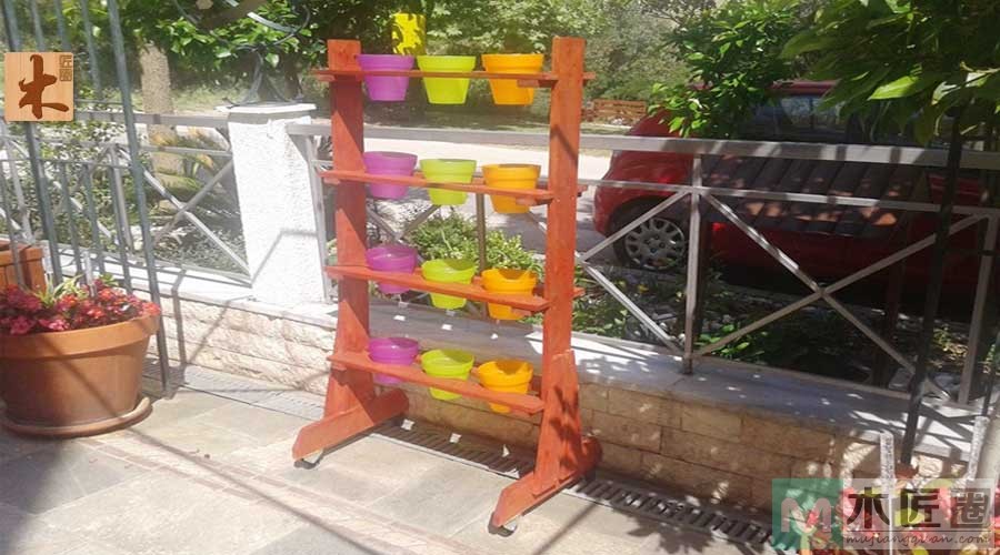 自制木头室内花架最简单的方法,阳台养花怎么做花架子图片