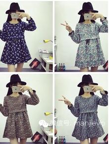 打底碎花连衣裙秋冬款搭配休闲 (冬季碎花连衣裙怎么选择不显老)