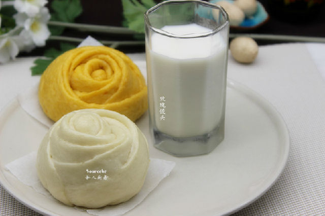 多彩馒头图片,玫瑰馒头花样