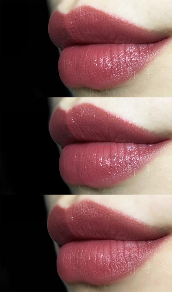 紫调豆沙色口红和红调豆沙色口红,巴黎欧莱雅161口红轻吻豆沙