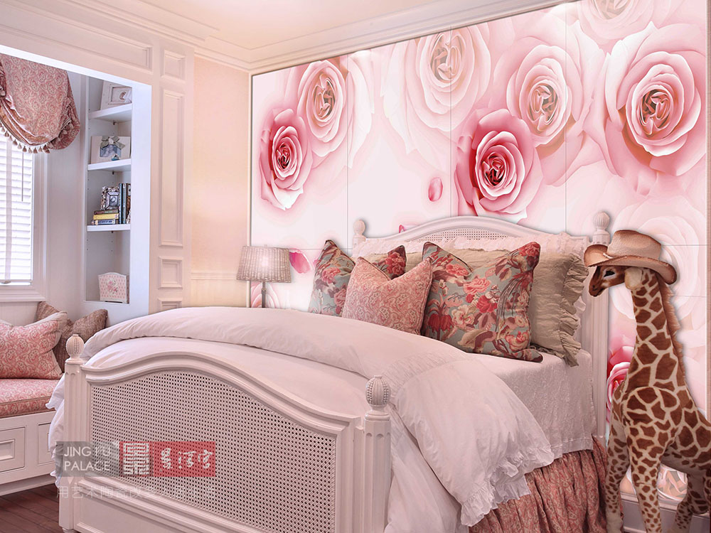 看一下卧室的背景墙,简雅瓷艺术背景墙轻奢版