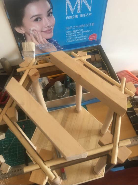 看了古建筑然后就自己动手制作一个亭子，快来学习哦