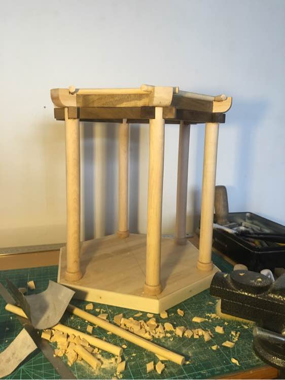 看了古建筑然后就自己动手制作一个亭子，快来学习哦