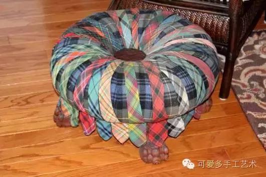 旧领带变身戒指收纳台,旧领带变废为宝