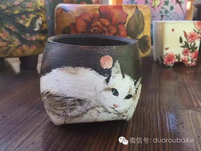 手绘多肉花盆教程,多肉花盆迷你拇指盆手绘