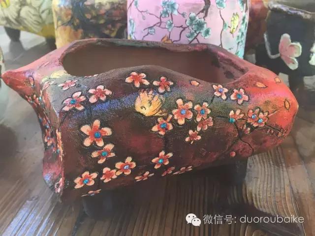 手绘多肉花盆教程,多肉花盆迷你拇指盆手绘