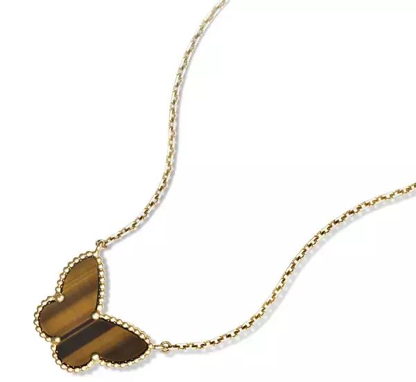 vca四叶草带钻项链系列,vca梵克雅宝四叶草项链