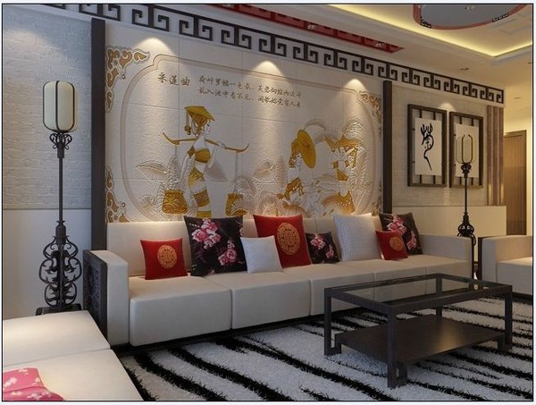 彩雕背景墙选购技巧,彩雕背景墙效果图大全