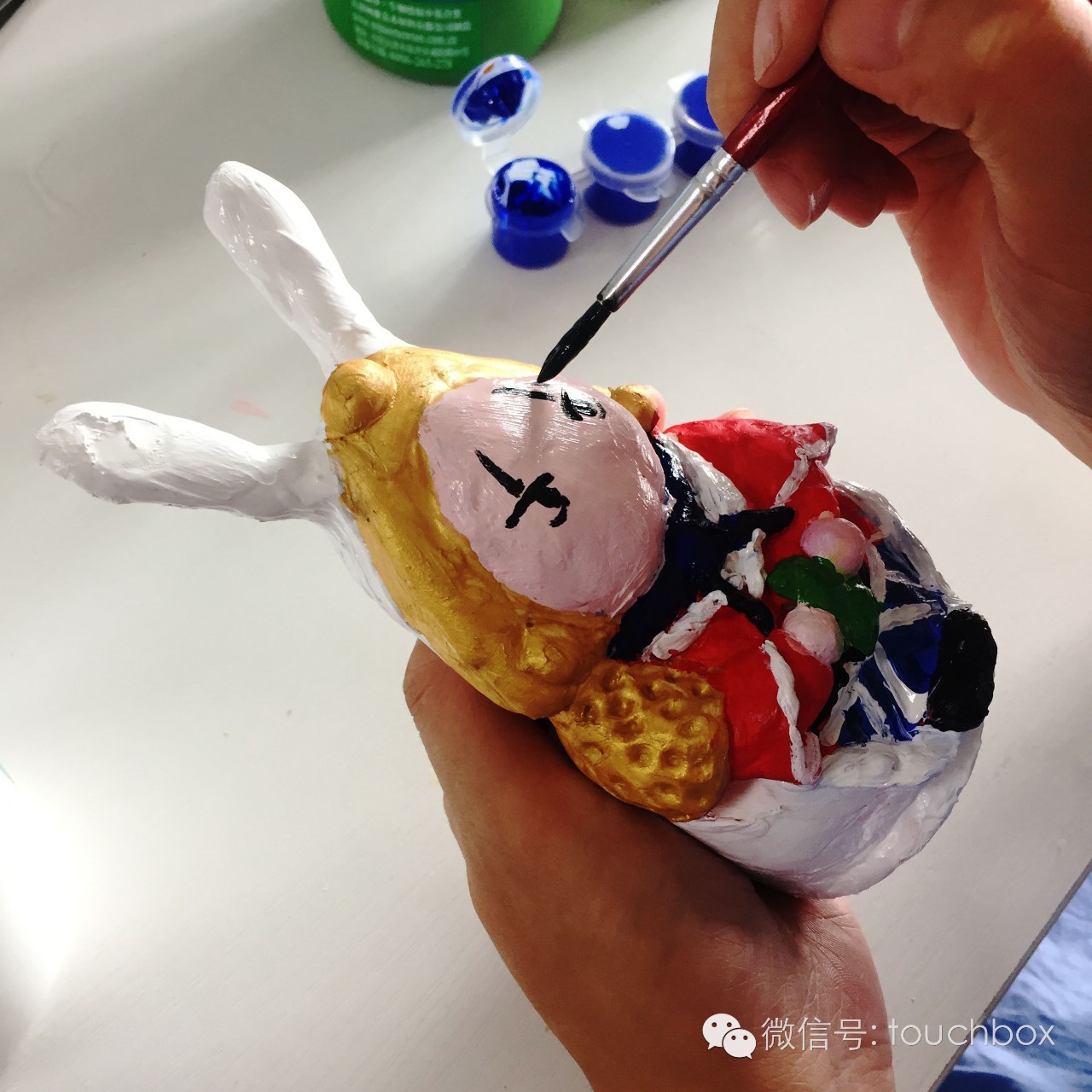 中秋兔子灯笼手工制作方法,可爱兔儿爷灯笼制作