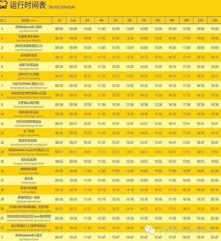 济州岛公交出行安排,济州岛怎么看公交车信息