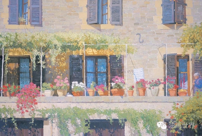 禅意山水意境油画,浓郁诗意的风景油画