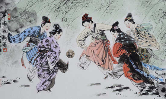 文化传承作揖,非遗传承蹴鞠