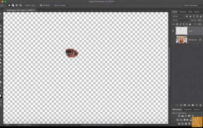 用ps修复大小眼,ps改善大小眼