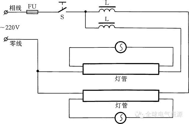 各种灯具线路接线图,单个灯具接线示意图