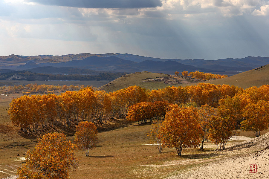 坝上草原雪景航拍,坝上草原秋景美图