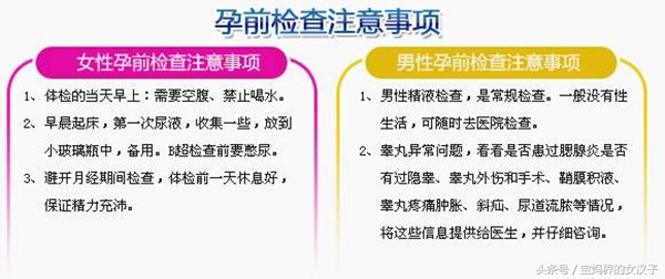 孕前检查的最全项目妈妈版,女性孕前检查必做项目