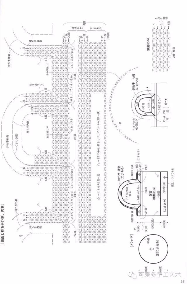 蛋糕草莓包包钩针编织图解,单肩斜挎钩针包包图解大全