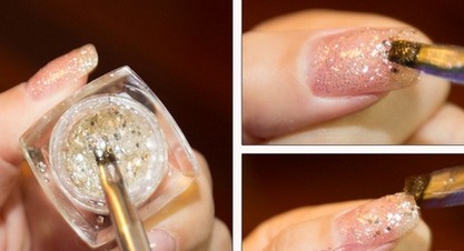 时尚亮片光疗美甲教程具体步骤图解，快来和小编一起学习！