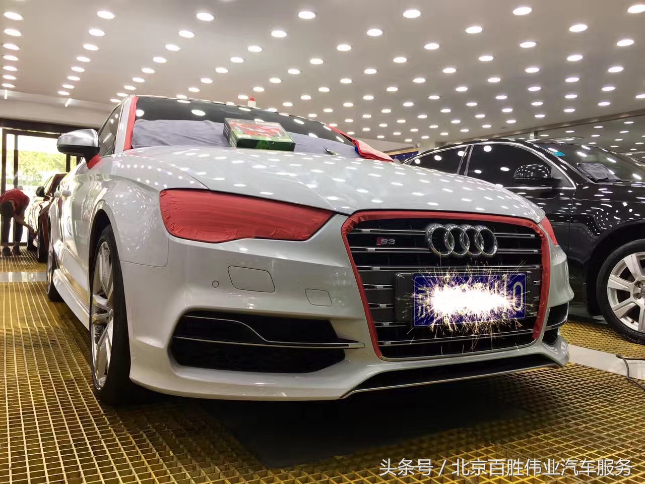 奥迪S3SONAX漆面镀晶施工过程展示