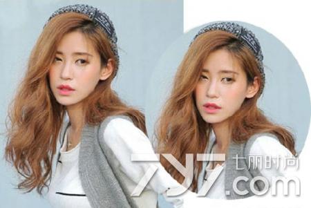 2017韩式中长发中分发型图片,适合圆脸微胖女生中长发韩式卷发