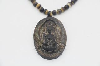 金犀牛项链,新月牛角项链