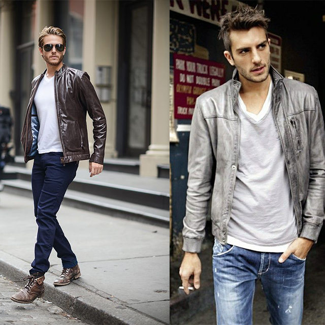 皮夹克又Man又有型,跟超会穿的酷boy学学如何穿搭
