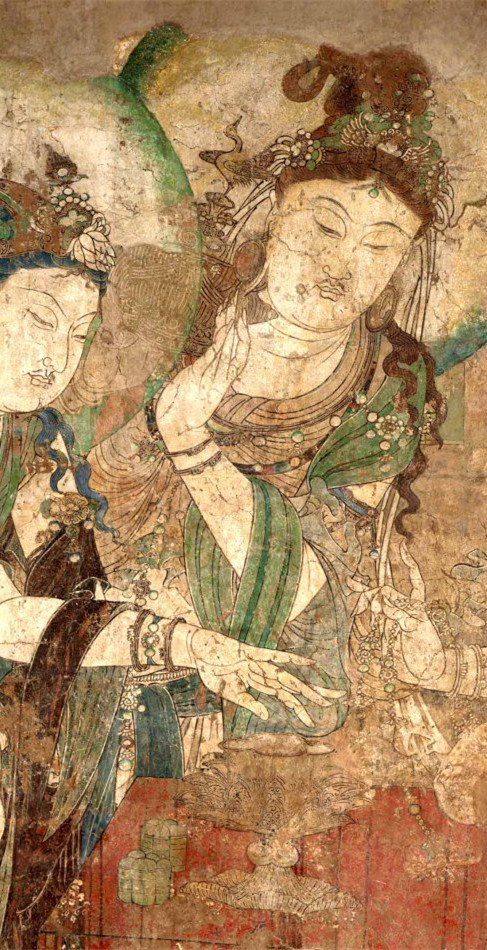 道教佛教题材绘画欣赏,佛教五佛神像绘画