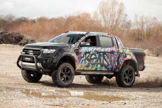 福特ranger2023款改装轮胎,福特ranger游骑侠探迹改装