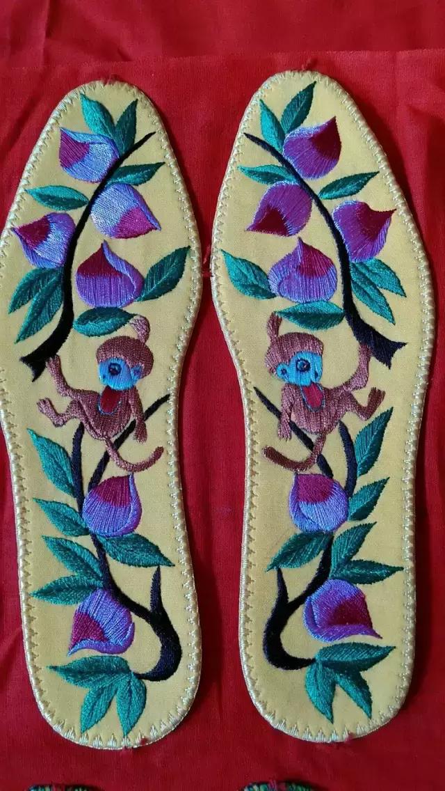 纯手工刺绣鞋垫都是什么图案,45款传统刺绣鞋垫