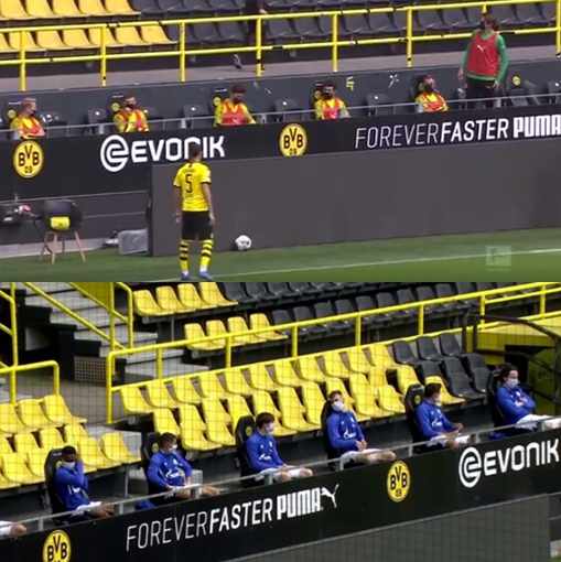 德甲昨晚回来了!首创“握手仪式”,替补席奇景,球员亲脸庆祝